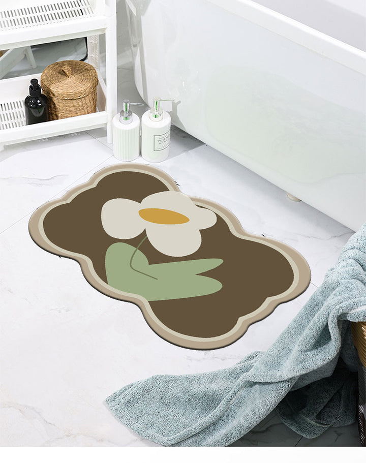 Floral Decorative Bath Mat Bowlift
