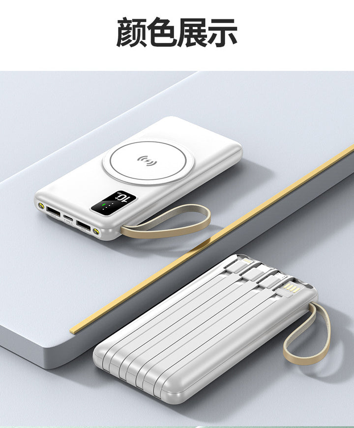 Wireless power bank with innovative induction charging and digital charging display Bowlift