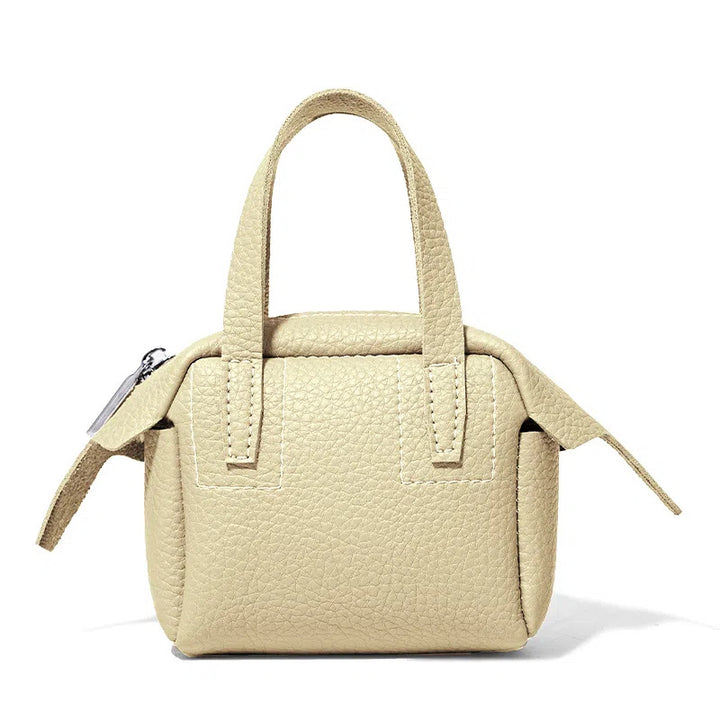 Compact Textured Handheld Satchel Bowlift