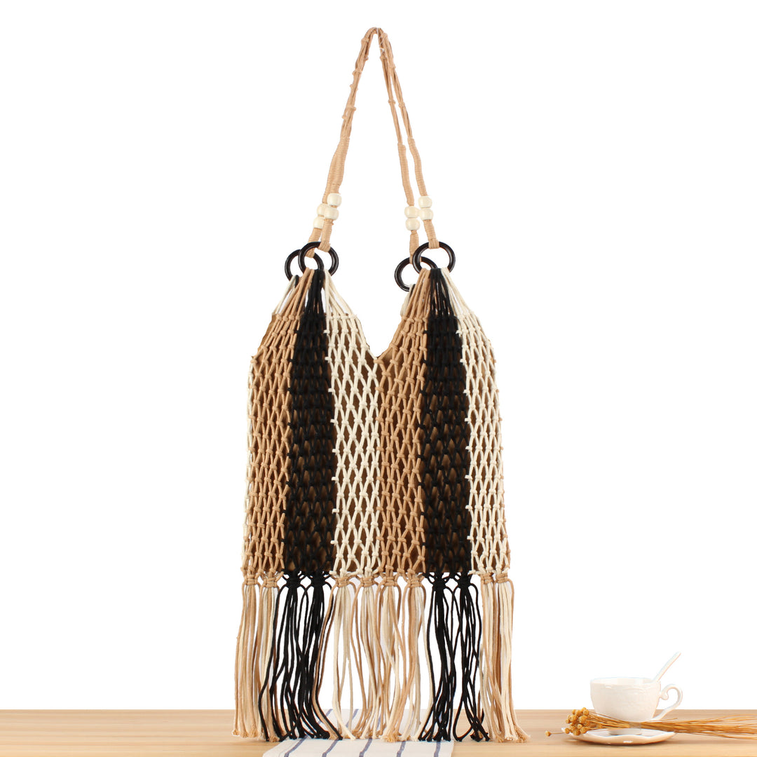 Net shopper with fringe accents Bowlift