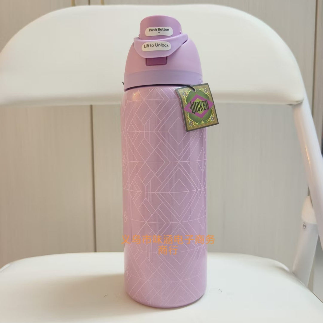 Insulated Stainless Steel Vacuum Water Bottle With One-Touch Flip Lid And Leakproof Safety Lock