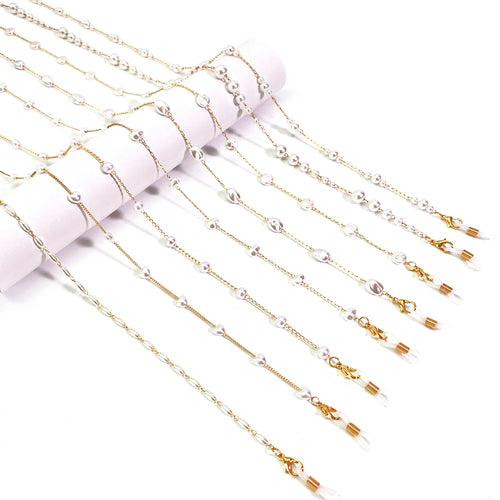 Pearl-Accented Eyewear Chain Bowlift