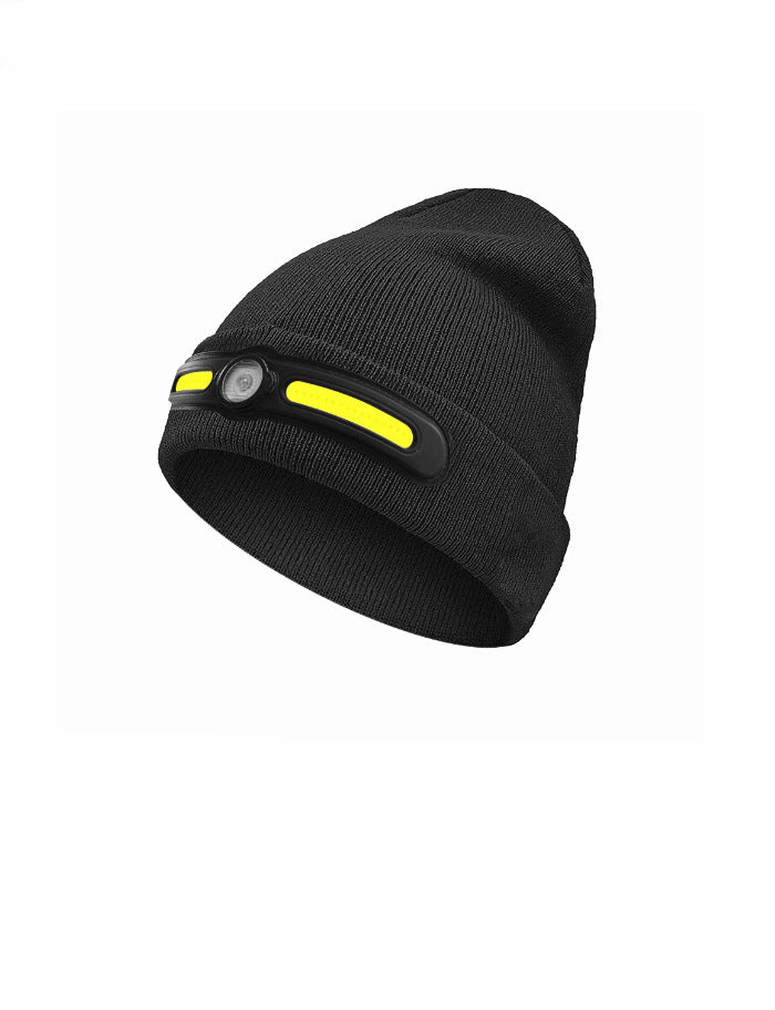 LED Beanie Hat with Rechargeable Light Bowlift