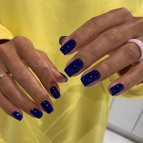 Glossy Long Square Nail Extensions Bowlift