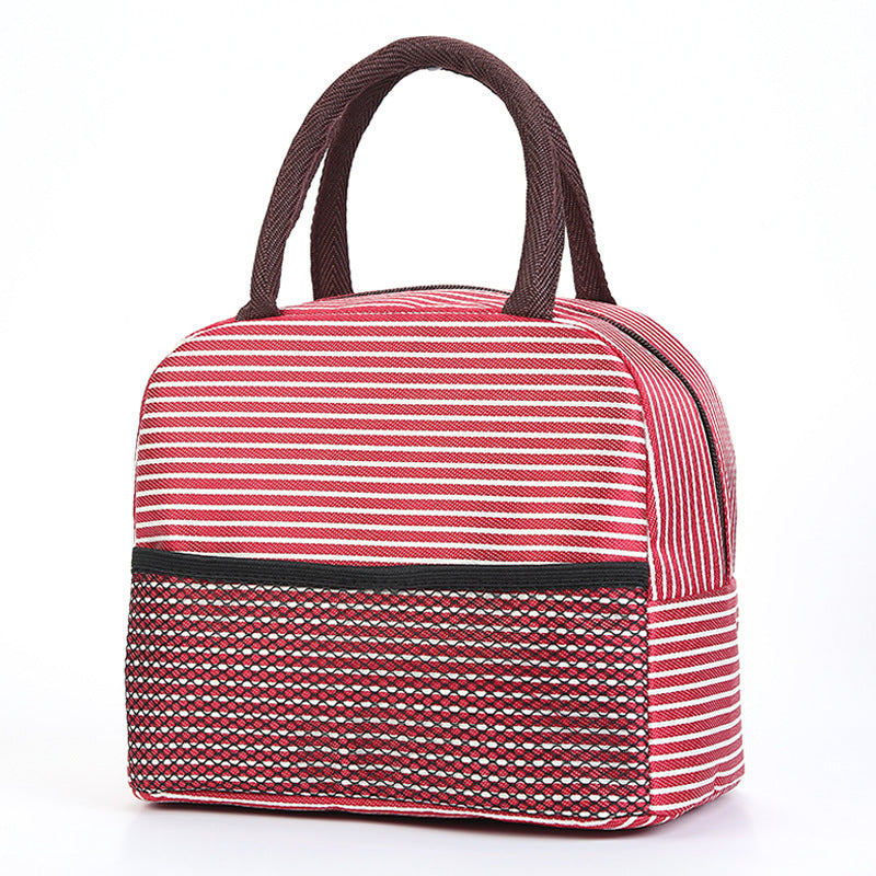 Insulated Lunch Bag with Stylish Stripes Bowlift