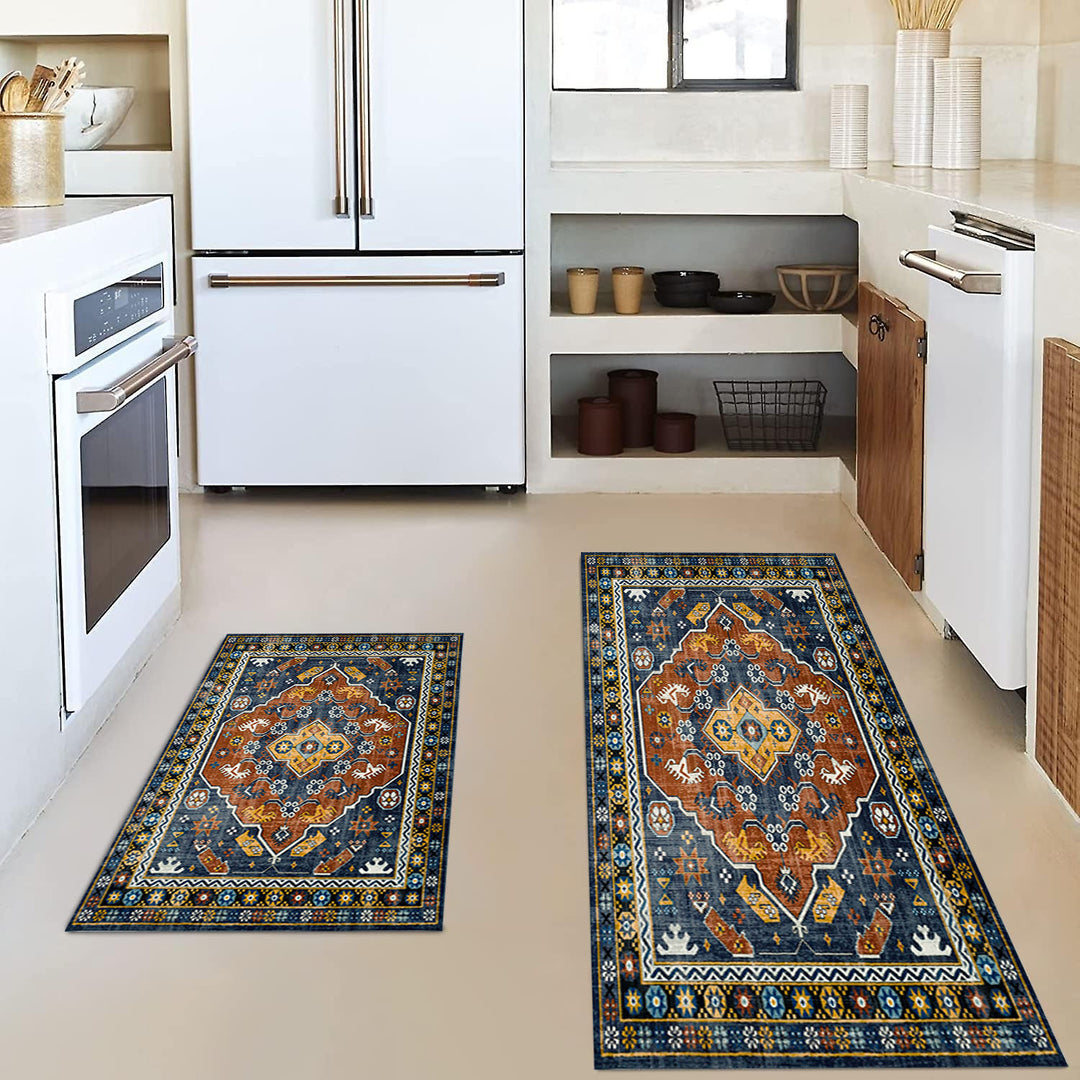 Vintage-Inspired Kitchen Mat Set Bowlift