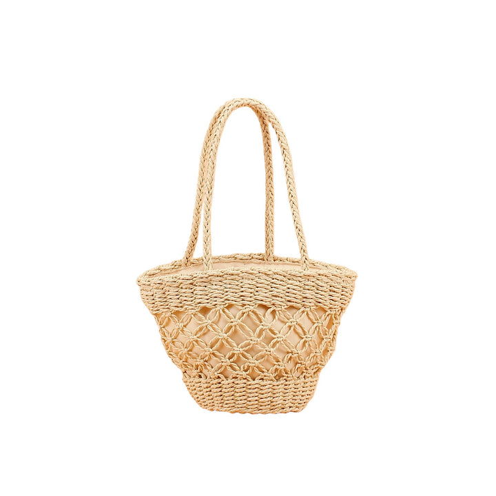 Handwoven basket bag with rustic design Bowlift