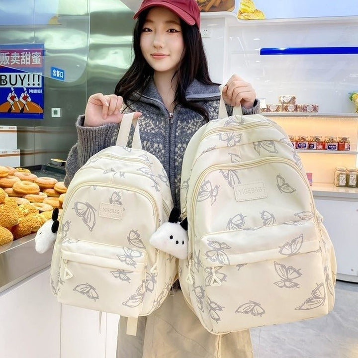 Floral Print Multi-Pocket Backpack Bowlift