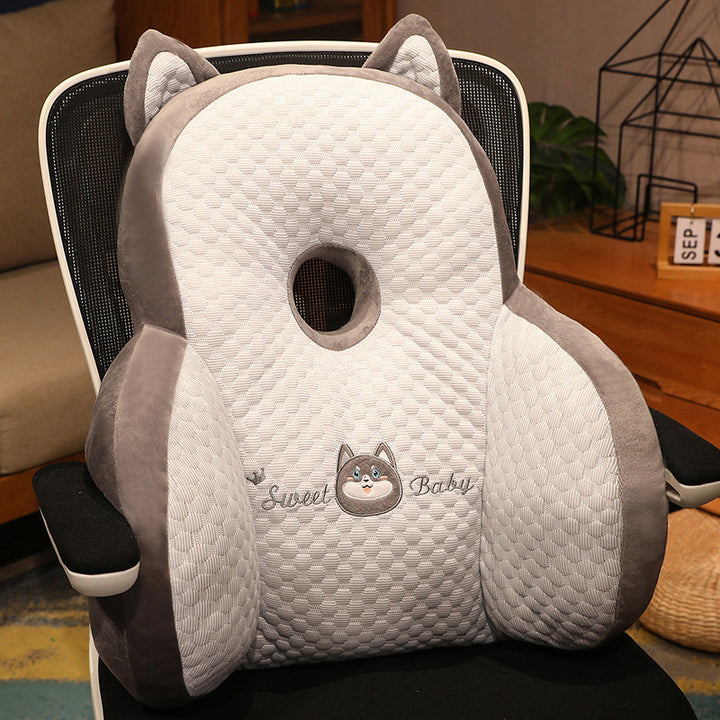 Ergonomic plush seat cushion with hole pattern Bowlift