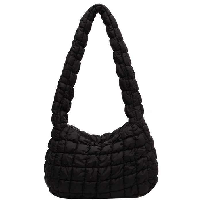 Textured Quilted Shoulder Bag Bowlift