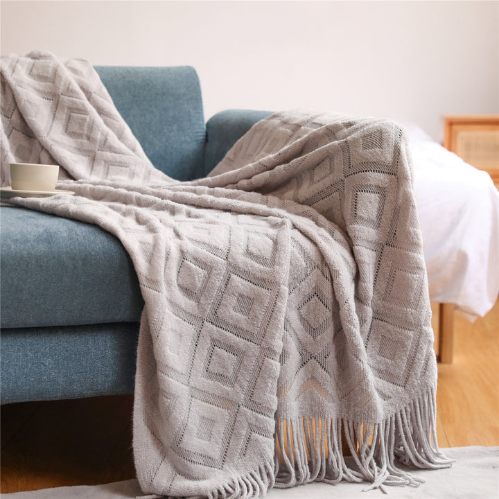 Cozy Decorative Woven Throw Blanket Bowlift