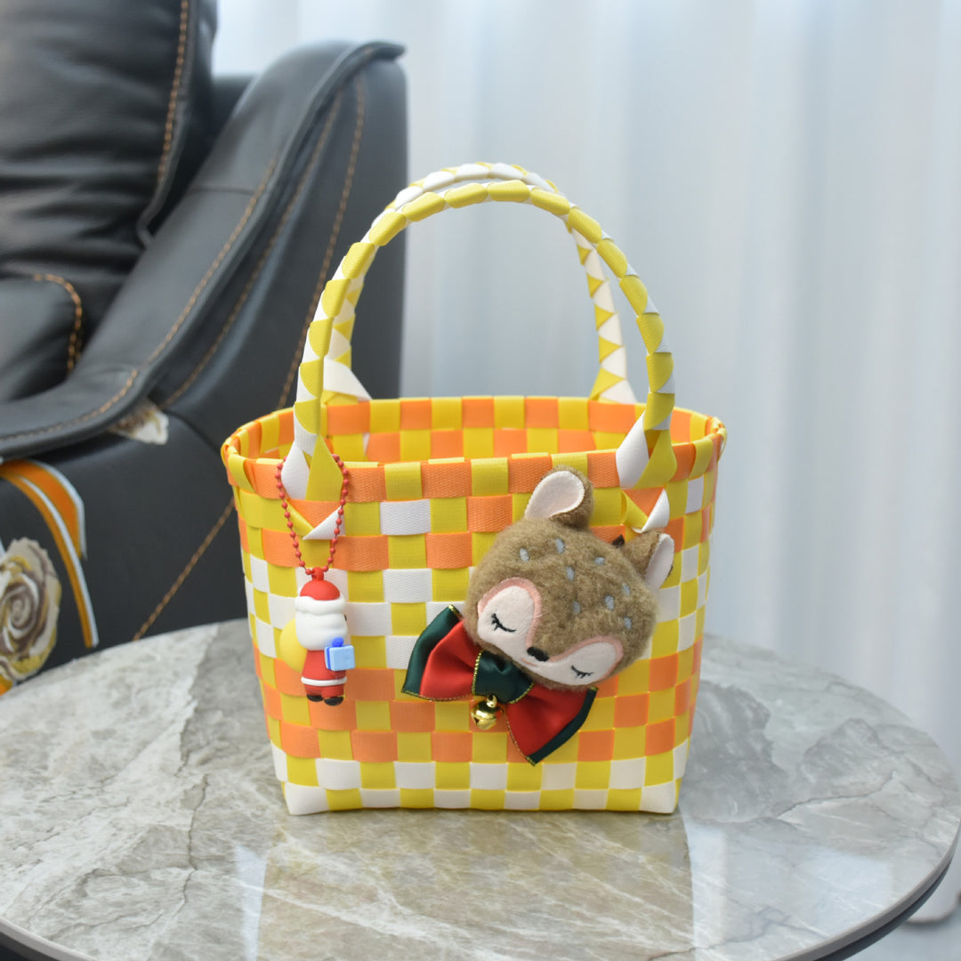 Playful and Colorful Basket Bag Bowlift