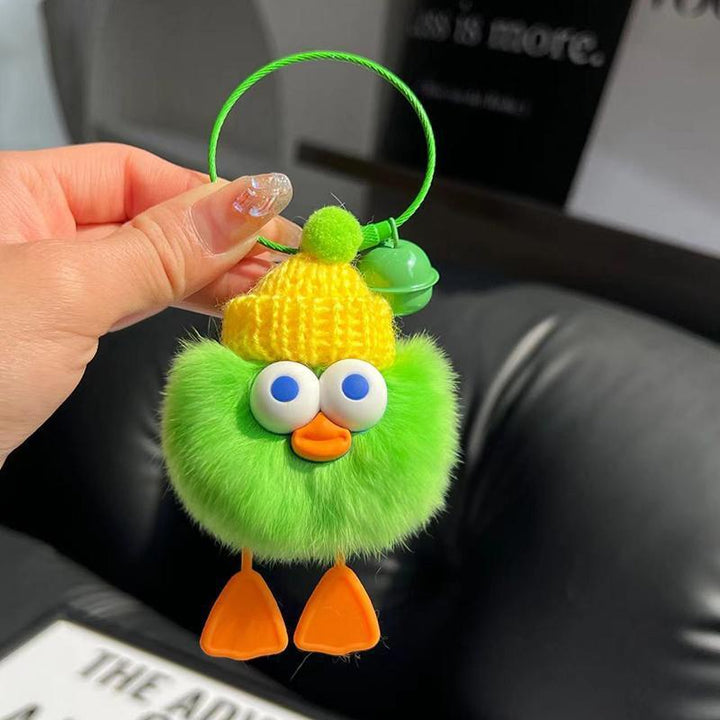 Cute Plush Duck Keychain Accessory Bowlift