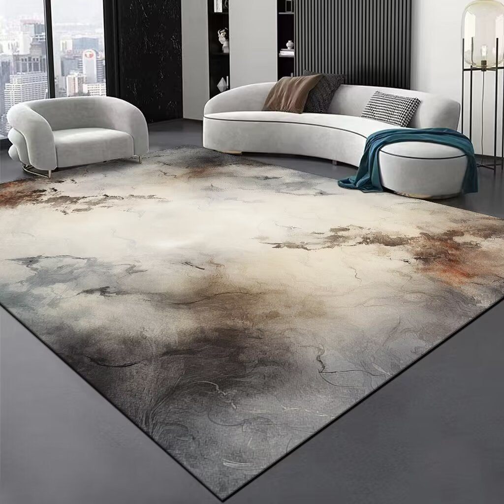 Contemporary Wave Pattern Area Rug Bowlift