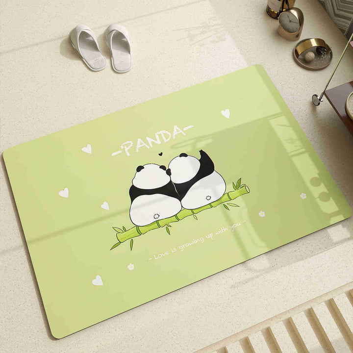 Adorable Panda-Themed Area Mat