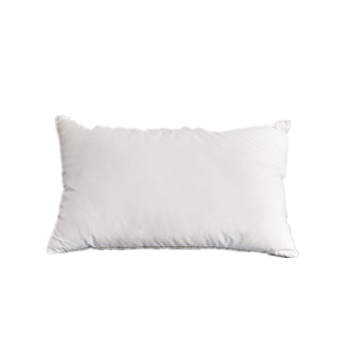 Comfort pillow with shape-stable hollow fiber filling and contrasting piping