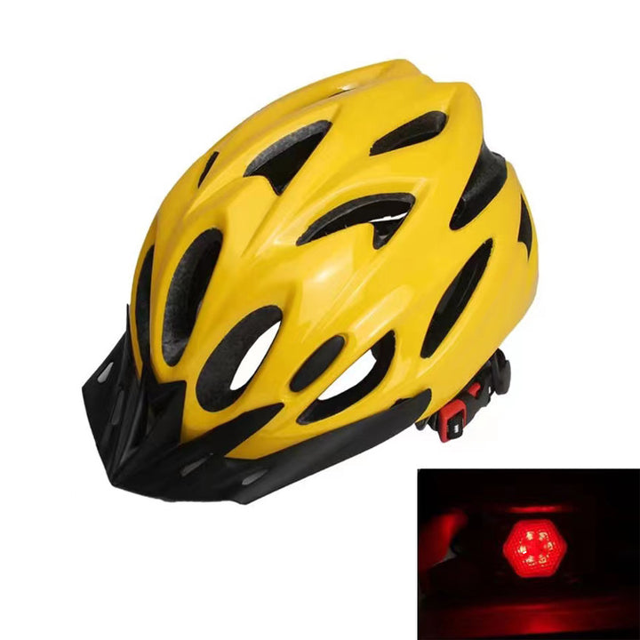 Mountain bike helmet with integrated safety light and dynamic ventilation Bowlift