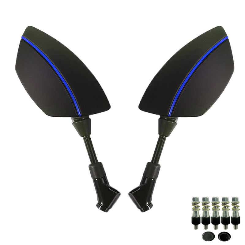 Motorcycle Mirror Set with Aerodynamic Design and High Stability Bowlift