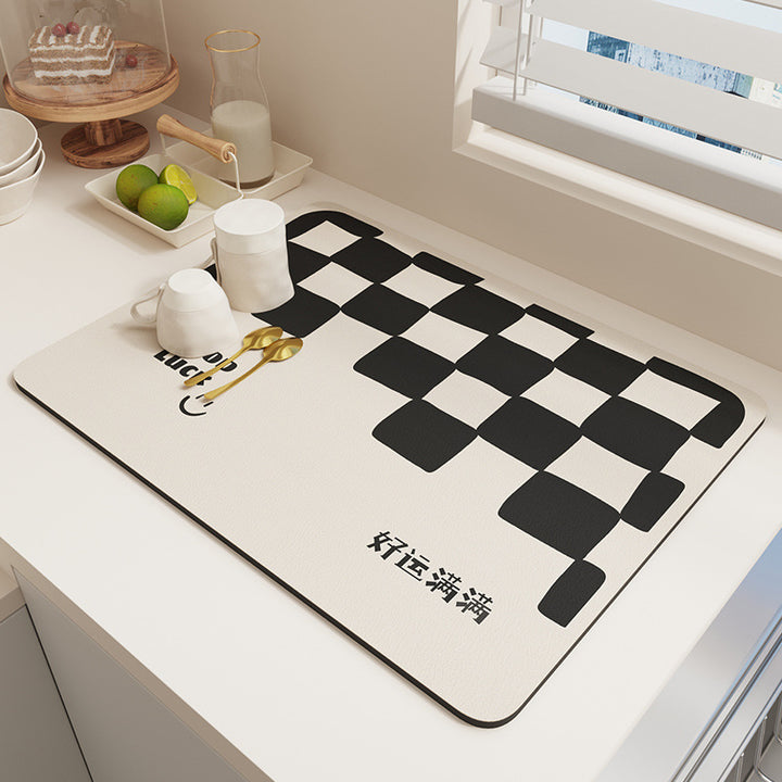 Geometric Patterned Kitchen Mat Bowlift