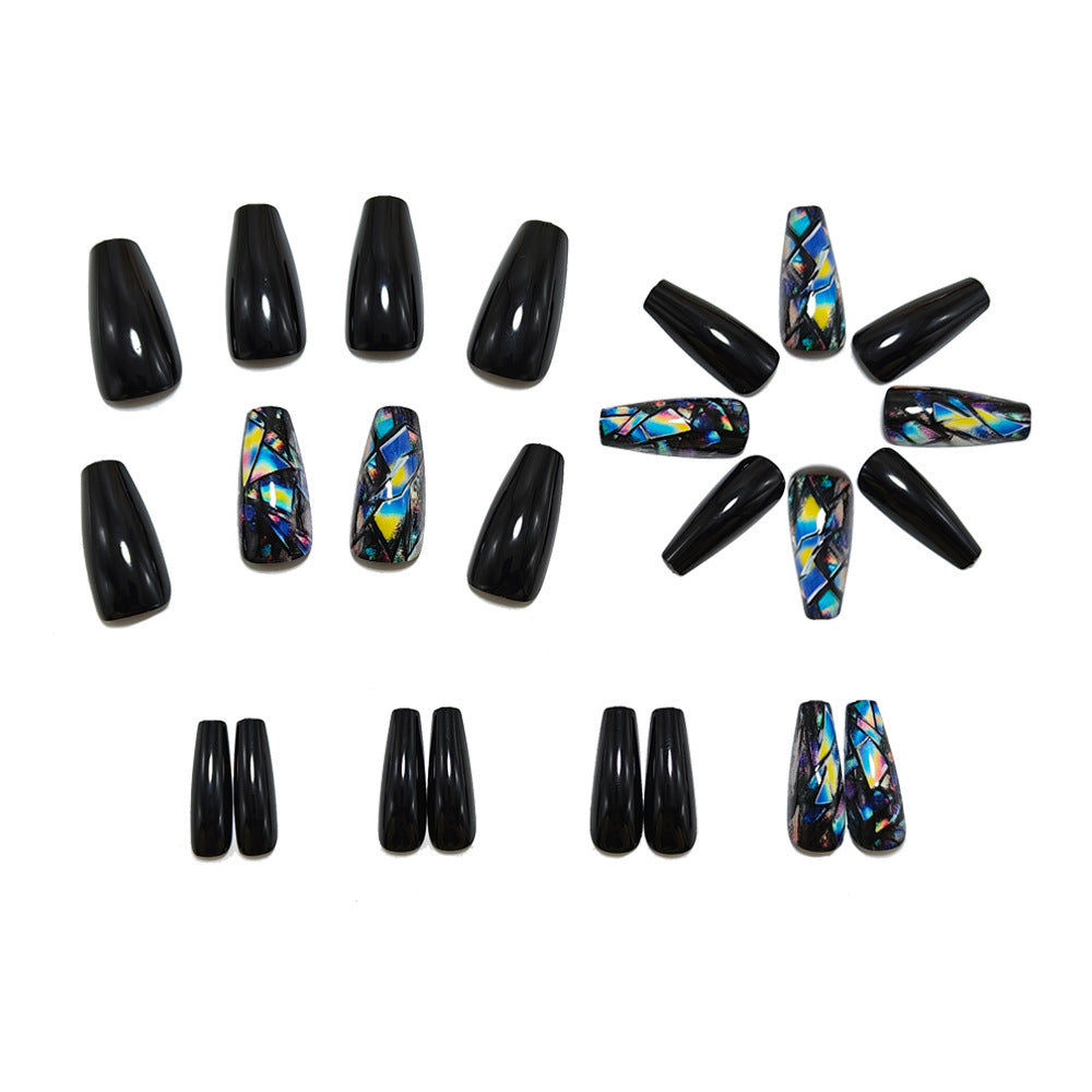 Artificial nails with elegant geometric design Bowlift