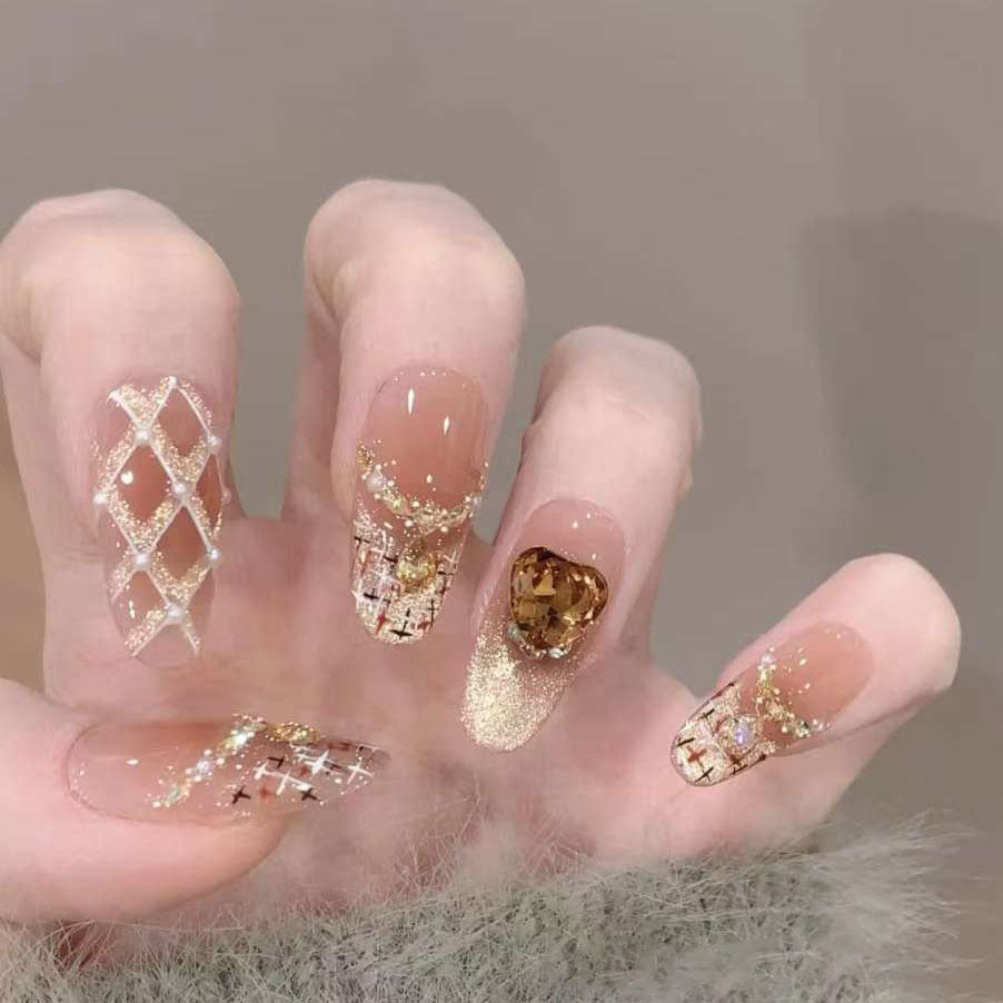 Enhanced Decorative Press-On Nails