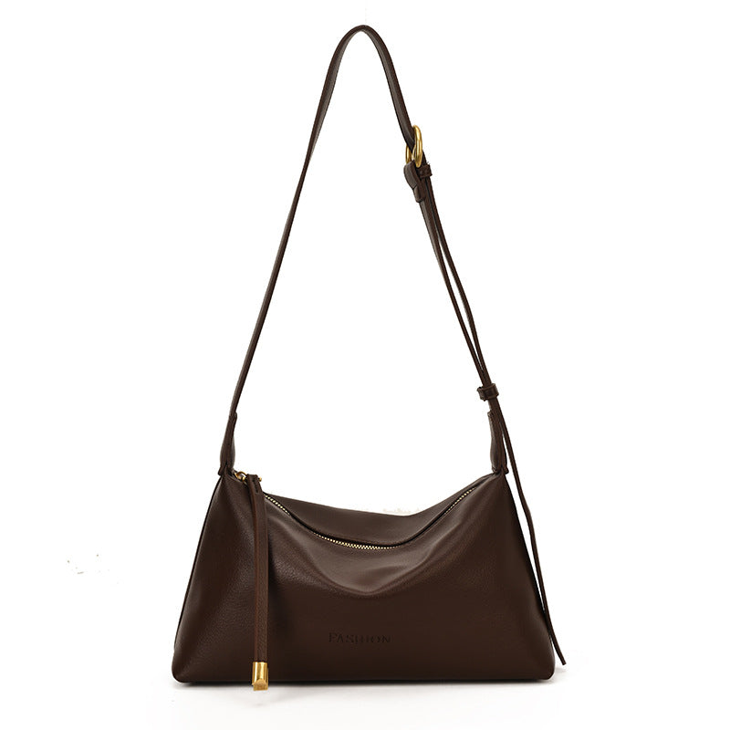 Sleek Modern Leather Shoulder Bag Bowlift