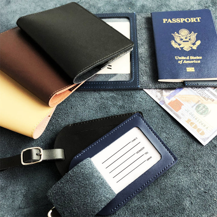 Vintage Leather Luggage Tag Bowlift