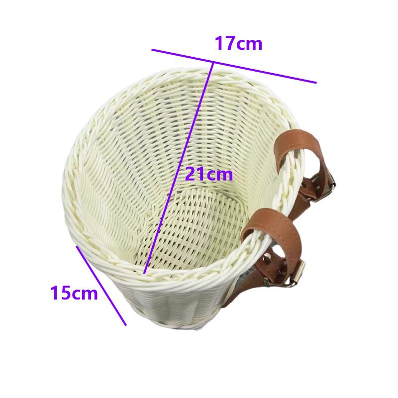 Stylish Woven Storage Basket with Leather Straps Bowlift