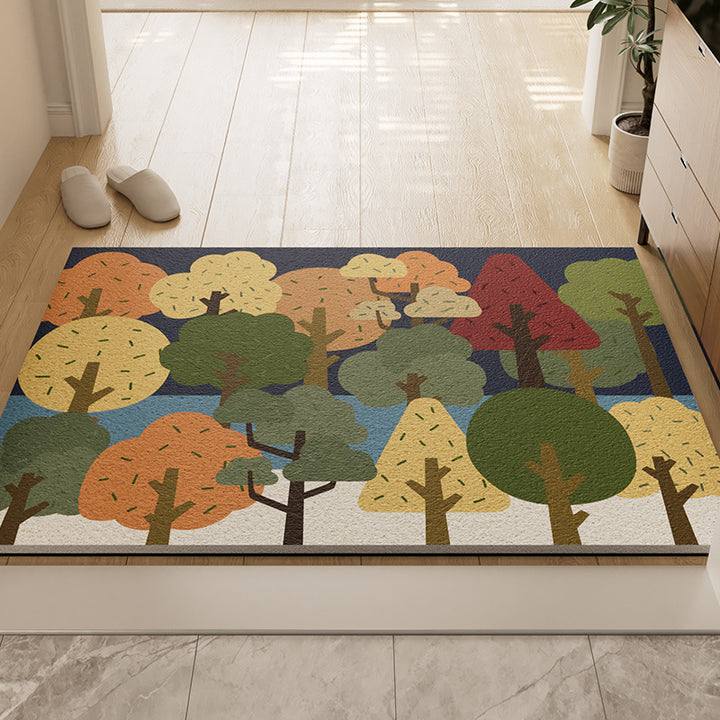 Forest-Themed Non-Slip Bath Mat Bowlift