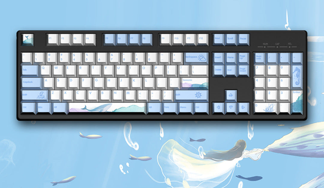 Ocean-Themed Mechanical Keyboard Bowlift