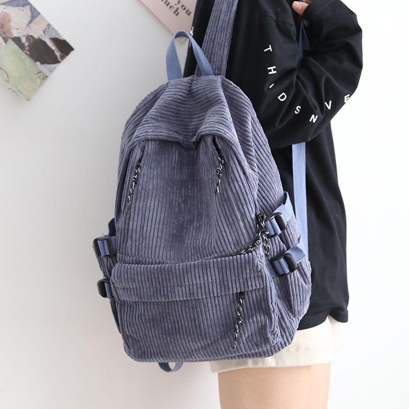 Textured Corduroy Sling Backpack Bowlift