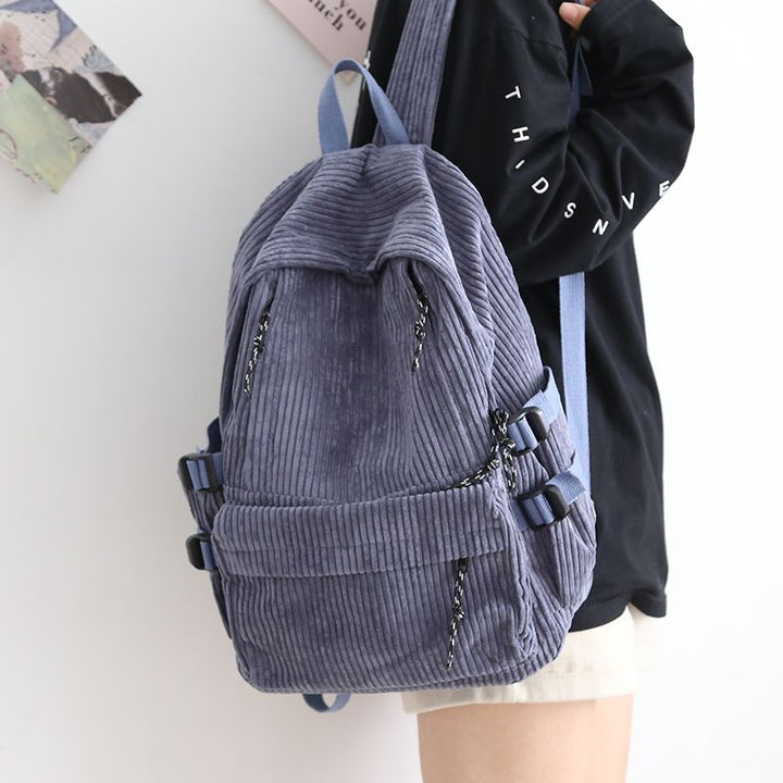 Textured Corduroy Sling Backpack Bowlift