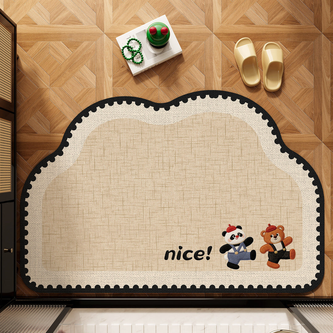 Cute Pet-Themed Bath Mat Bowlift