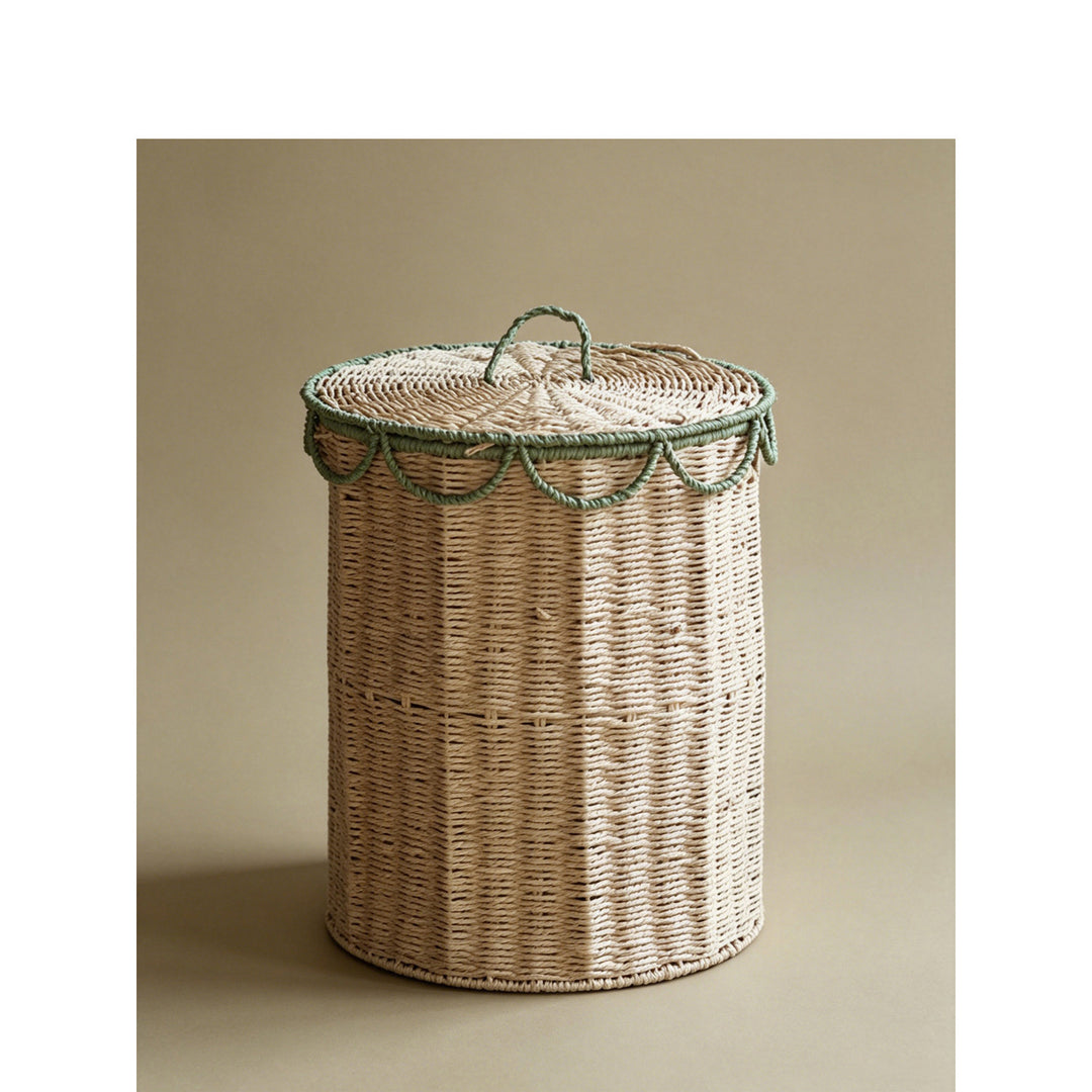 Natural storage basket with lid Bowlift