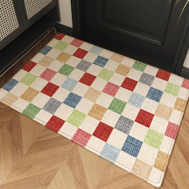 Colorful Checkered Entry Mat