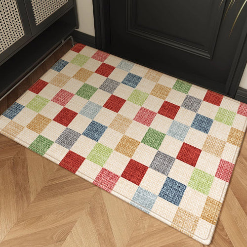 Colorful Checkered Entry Mat