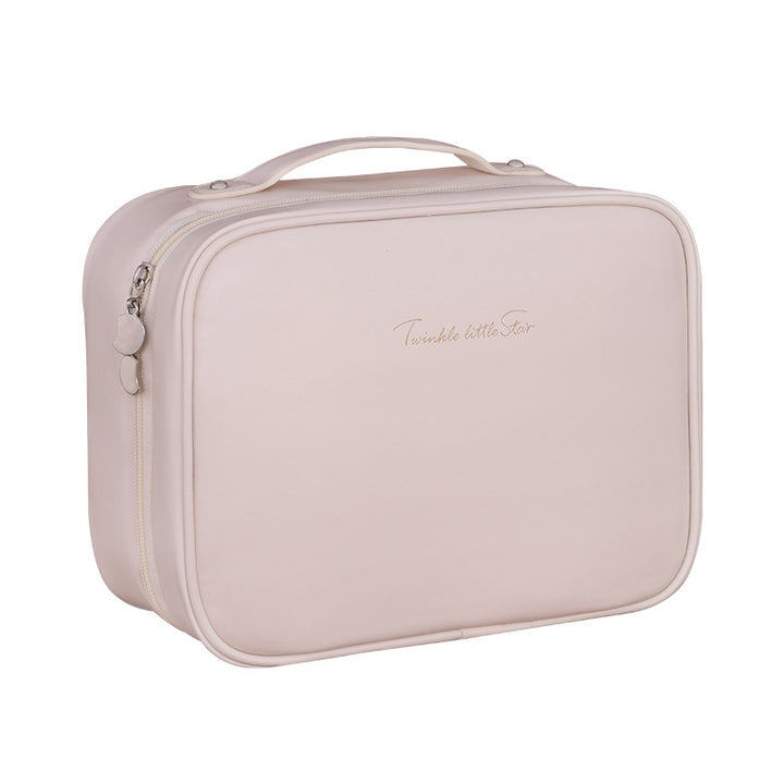 Cosmetic Organizer With Double Zipper And Elegant Interior Compartment Design Bowlift