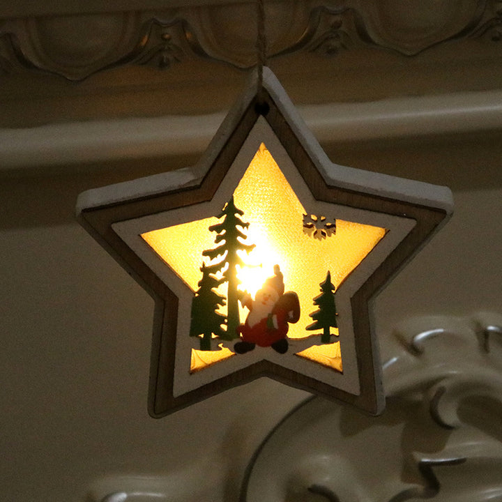 Decorative LED Christmas Scene Lantern Bowlift