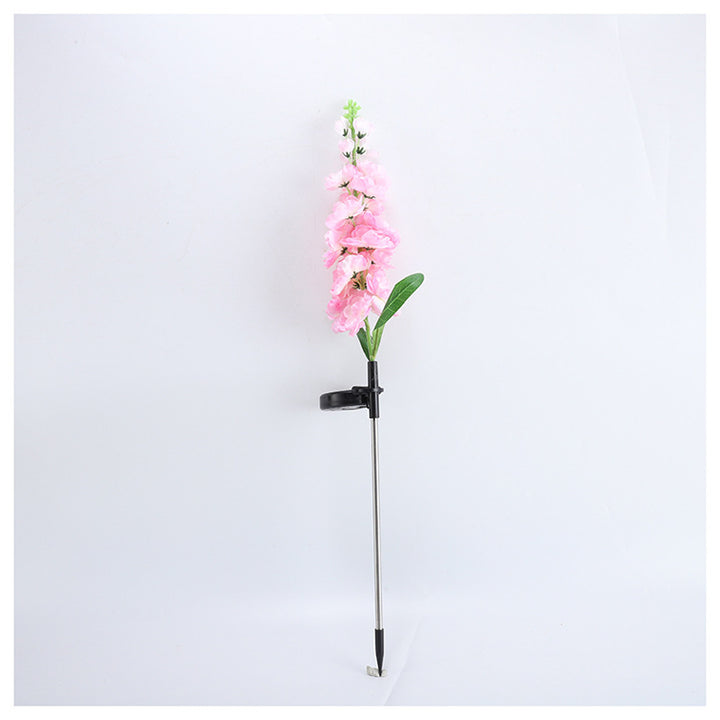 Decorative Tall Artificial Delphinium Garden Stake With Stainless Steel Spike And Adjustable Clip Bowlift