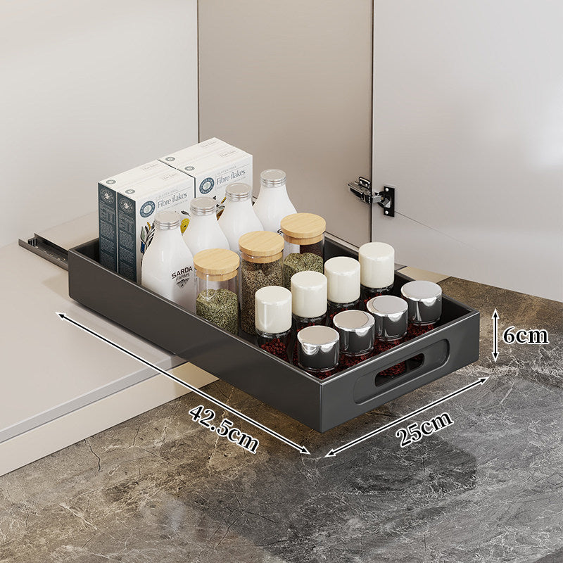 Sliding Pull-Out Kitchen Cabinet Storage Tray Organizer