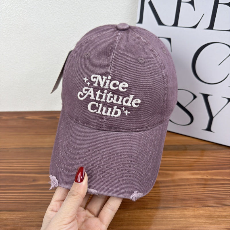 Men's Distressed Cotton Baseball Cap Bowlift 1784270476