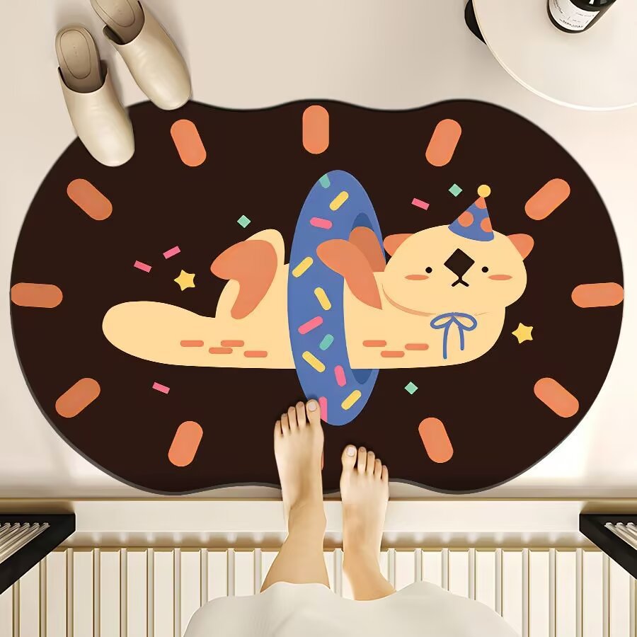 Cute Cartoon Bear Bath Mat Bowlift