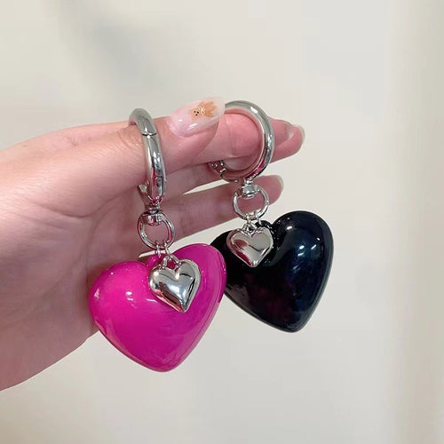 Heart-Shaped Charm Keychain Bowlift
