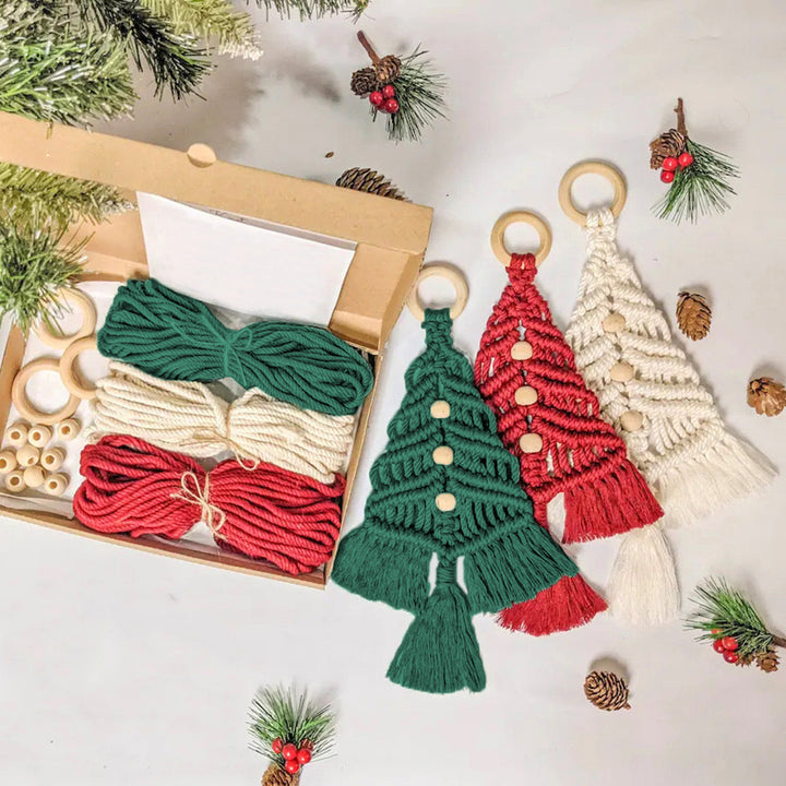 Macrame Christmas Tree Ornament Kit Bowlift