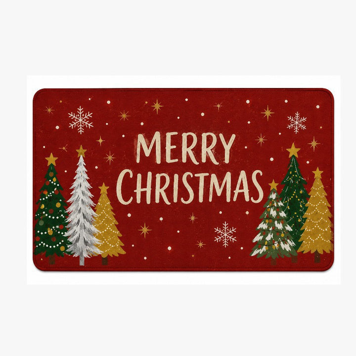 Festive Santa-Themed Bath Mat