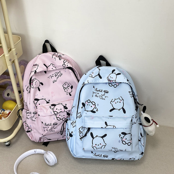 Whimsical Cartoon-Patterned Backpack Bowlift