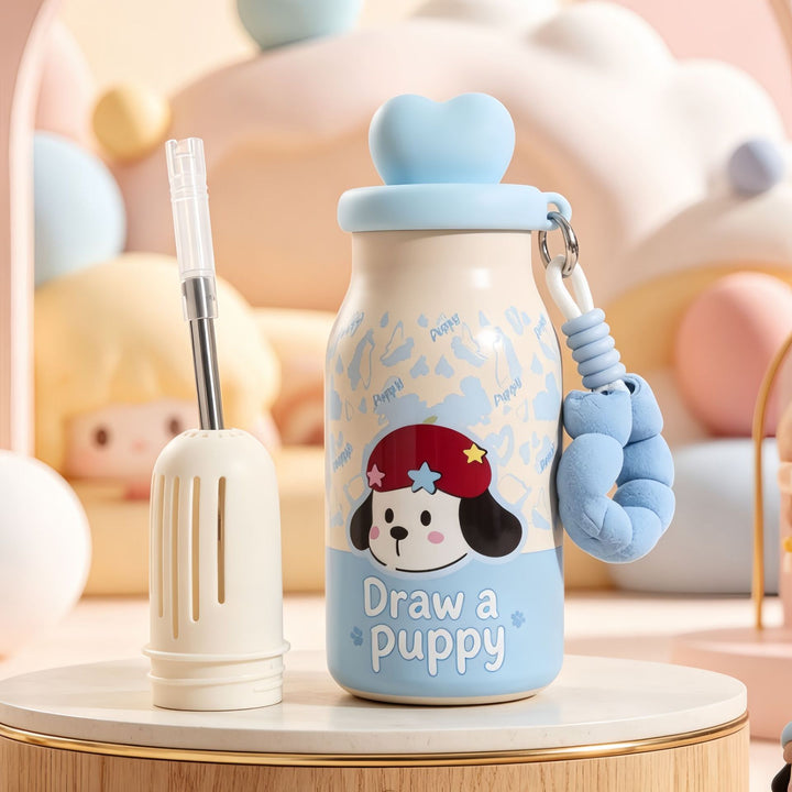 Women’s insulated bottle with practical carrying handle and playful bunny design Bowlift