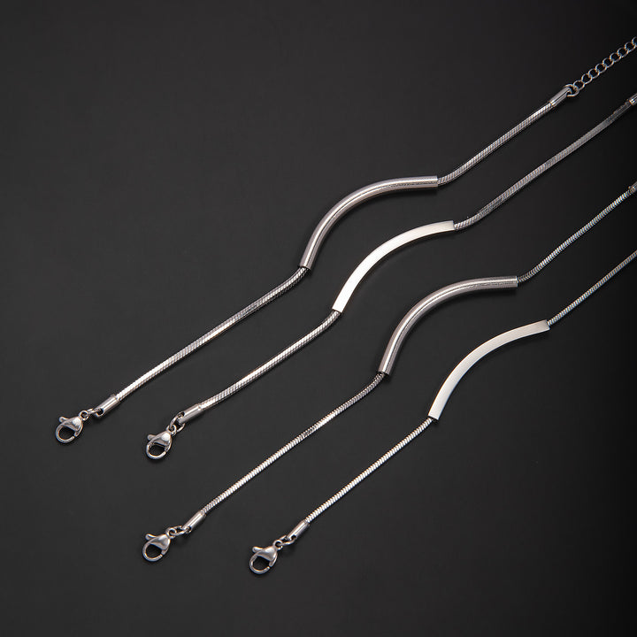 Elegant Minimalist Silver Chain Bracelet Bowlift