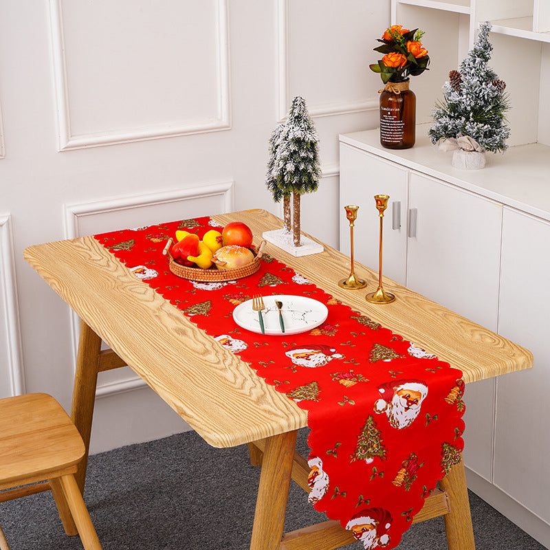 Festive table runner with Christmas motifs Bowlift