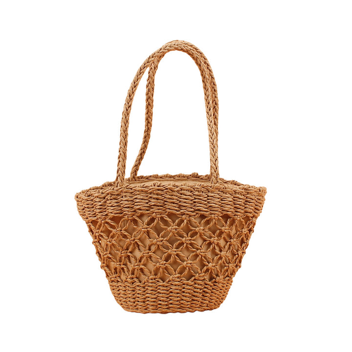 Handwoven basket bag with rustic design Bowlift